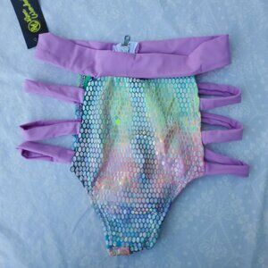 I Heart Raves Rave Wonderland GoldFish Rainbow Flare Bikini & Top - Size Medium